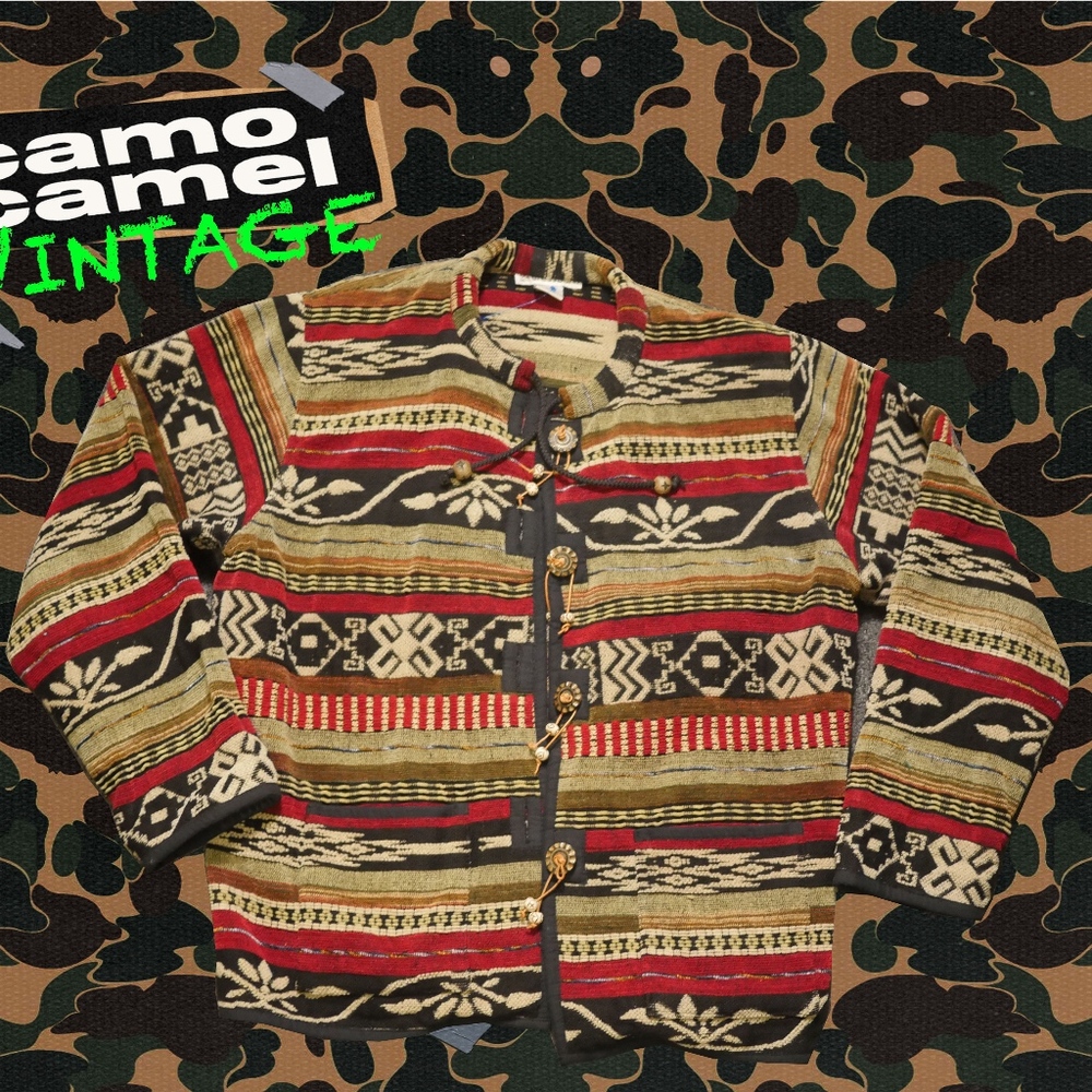 Vintage Womans Tribal Style  Sweater